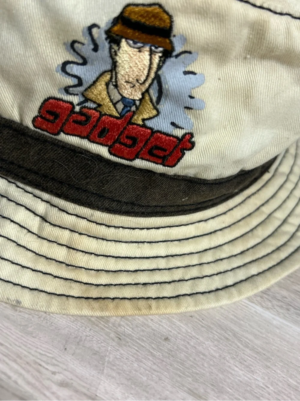 Vintage Disney Store Inspector Gadget Embroidered Bucket Hat